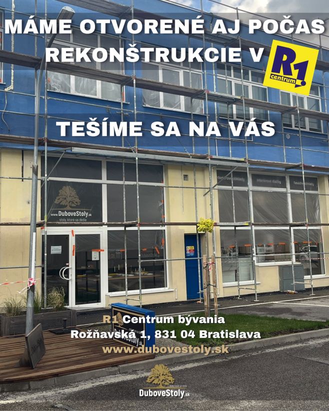 Aj napriek rekonštrukcii nákupného centra R1 vás u nás radi privítame. Naša predajňa ostáva otvorená. Tešíme sa na vašu...